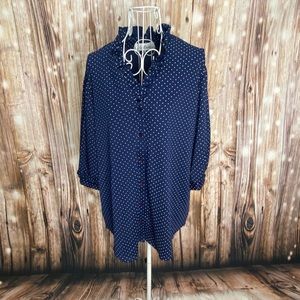 Beautiful blue polka dot blouse! NWOT